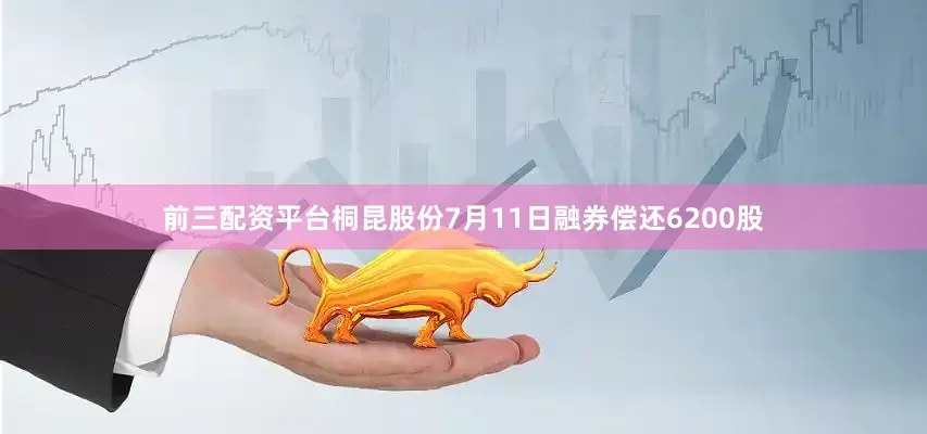 前三配资平台桐昆股份7月11日融券偿还6200股